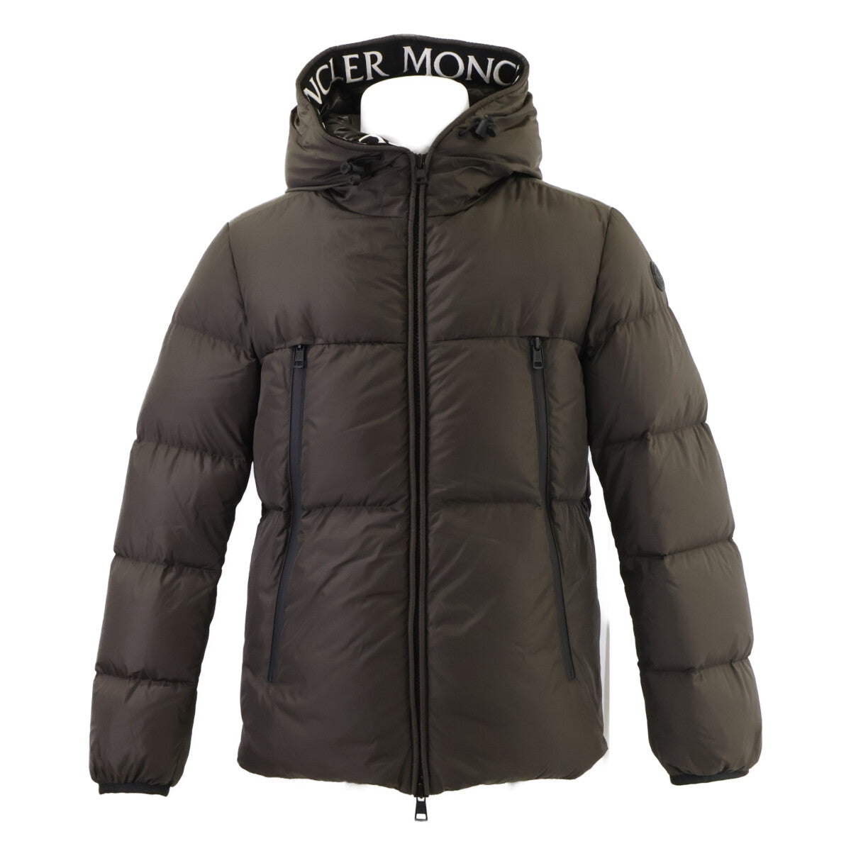 MONCLER Montclar Khaki Hooded Down Coat Size 1