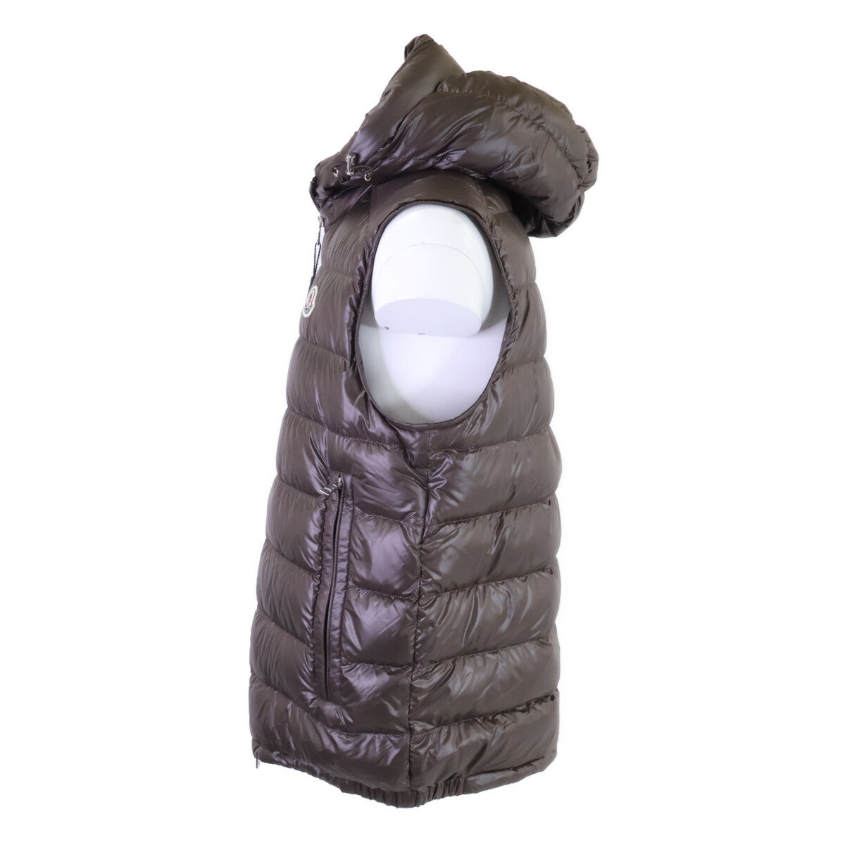 MONCLER 24' Barant Hooded Down Vest Brown Size 3