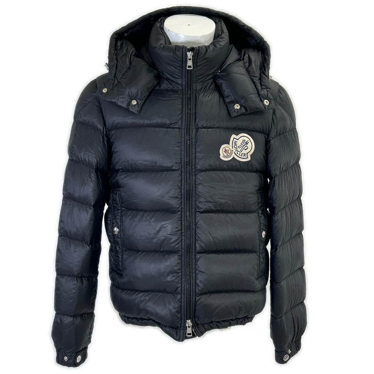 MONCLER BRAMANT Double Logo Patch Hooded Down Jacket Size 1