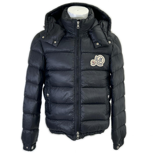 MONCLER BRAMANT Double Logo Patch Hooded Down Jacket Size 1
