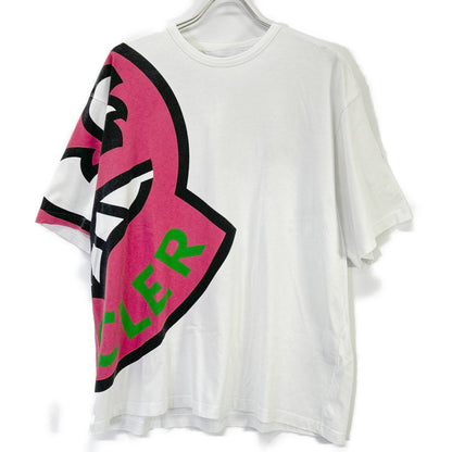 MONCLER 22SS Cotton Large Logo Print T-Shirt White Size M