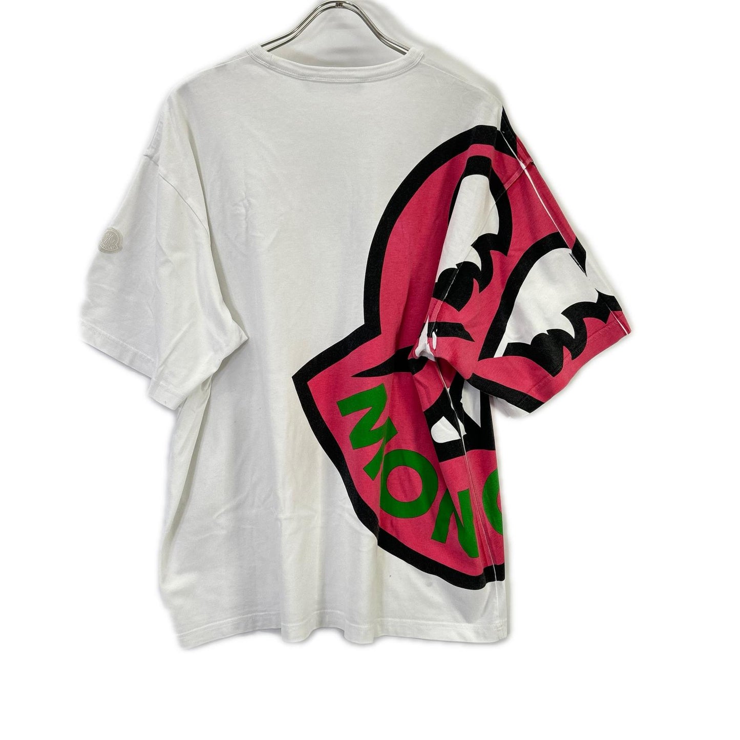 MONCLER 22SS Cotton Large Logo Print T-Shirt White Size M