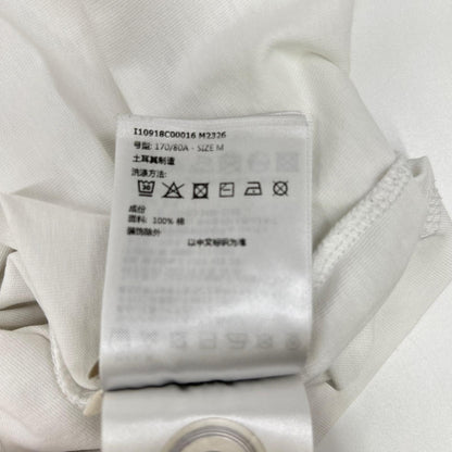 MONCLER 22SS Cotton Large Logo Print T-Shirt White Size M