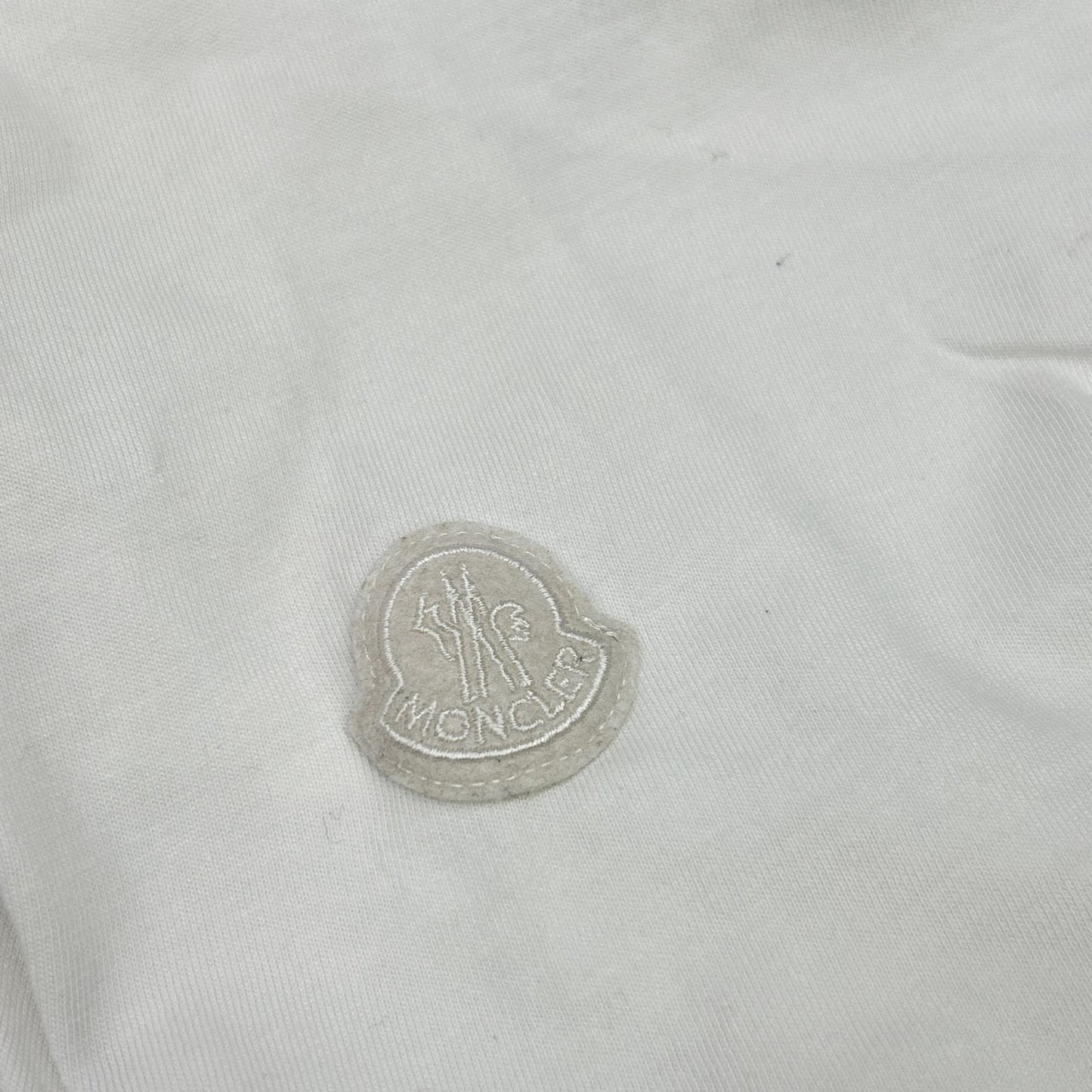 MONCLER 22SS Cotton Large Logo Print T-Shirt White Size M