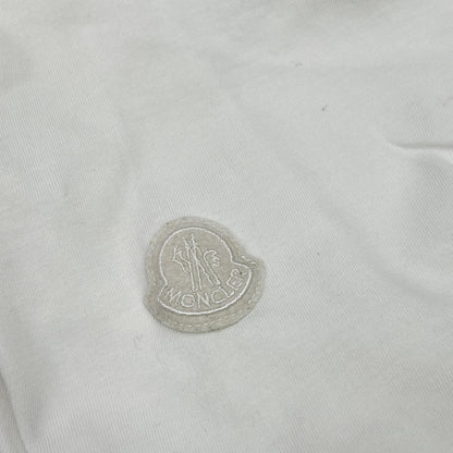 MONCLER 22SS Cotton Large Logo Print T-Shirt White Size M