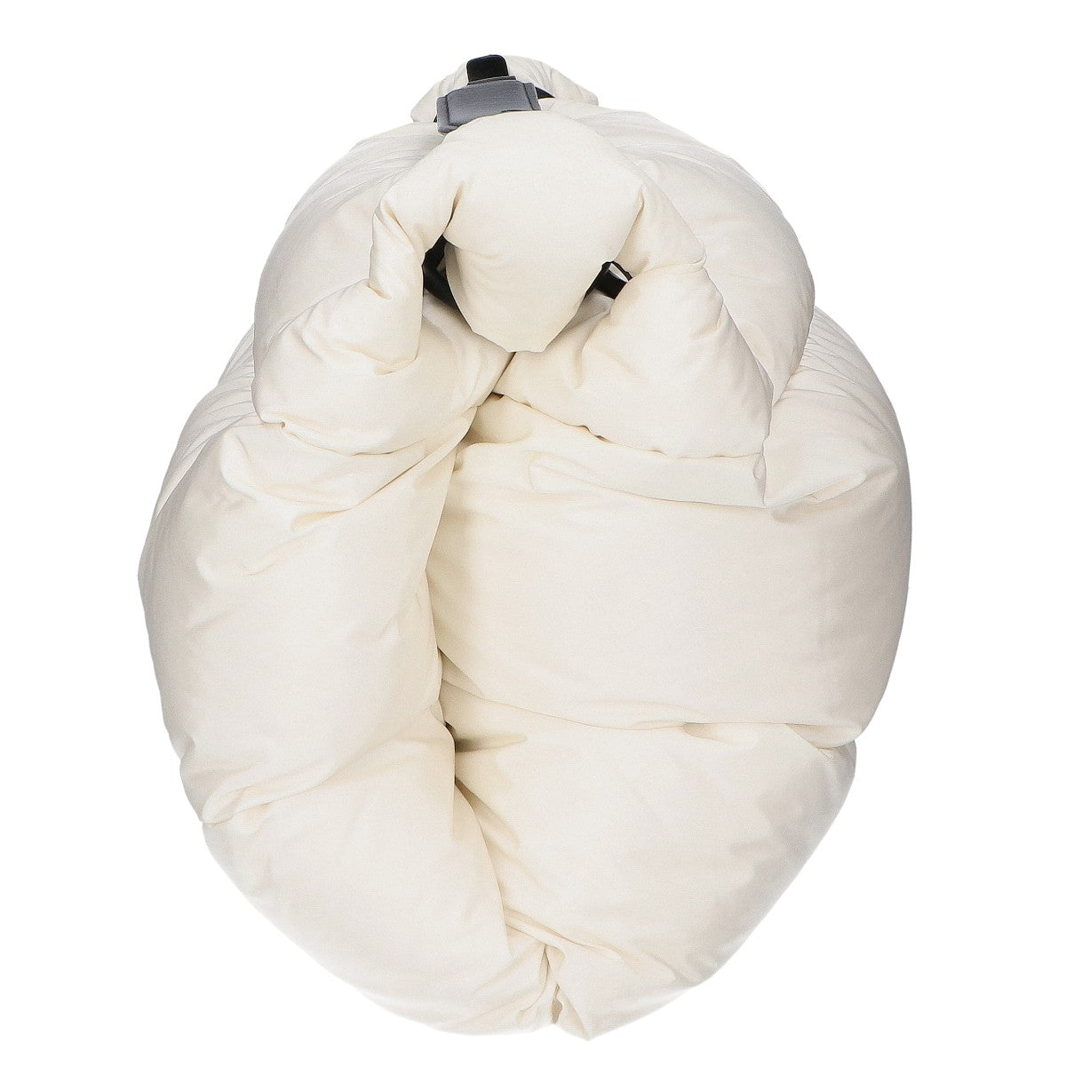 MONCLER LEGERE ZIP TOTE Rubber Logo 2-Way Down Bag White