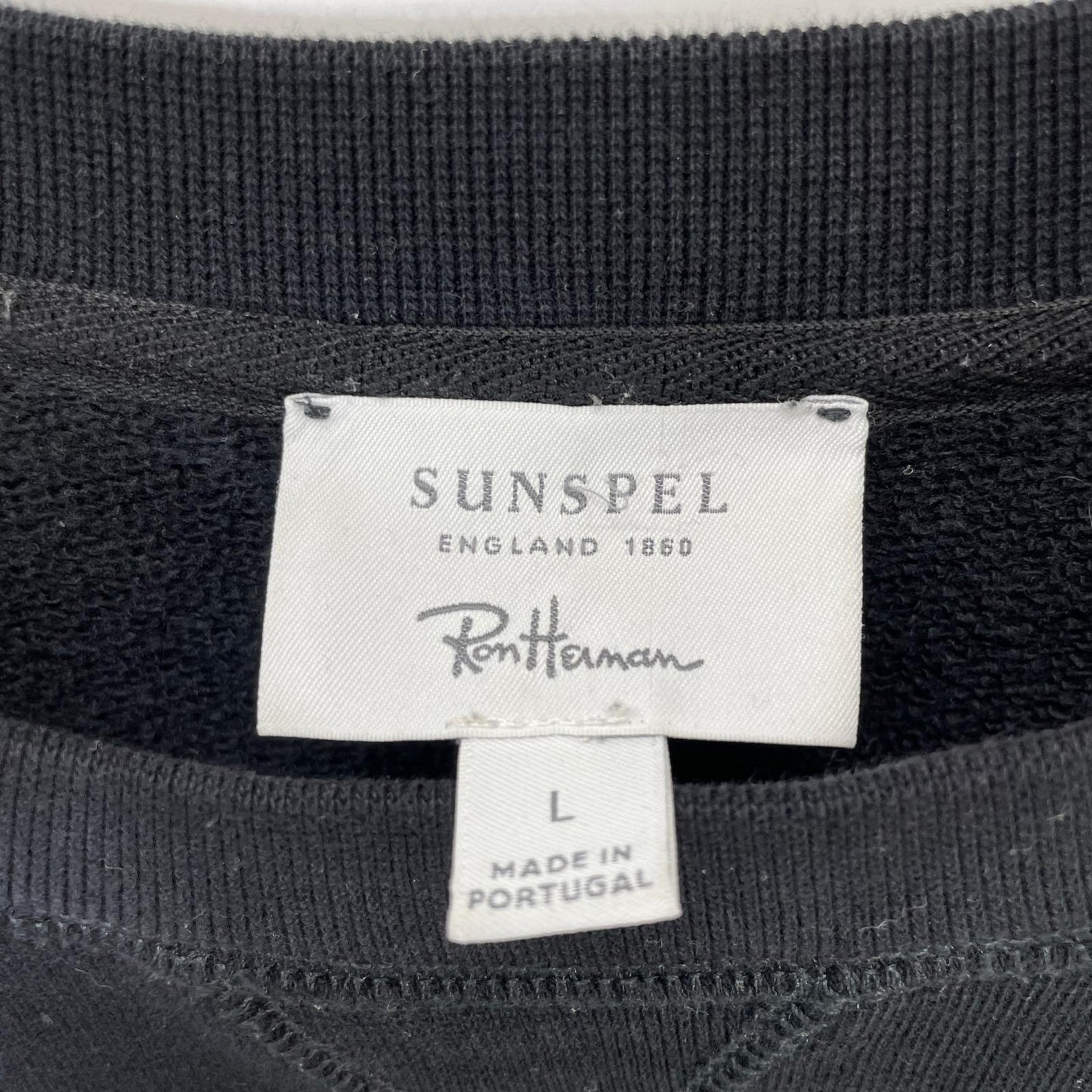 SUNSPEL for Ron Herman Cotton Sweatshirt Black Size L