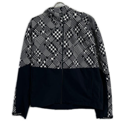 PEARLY GATES Houndstooth Hooded Jacket Black/White Size 6