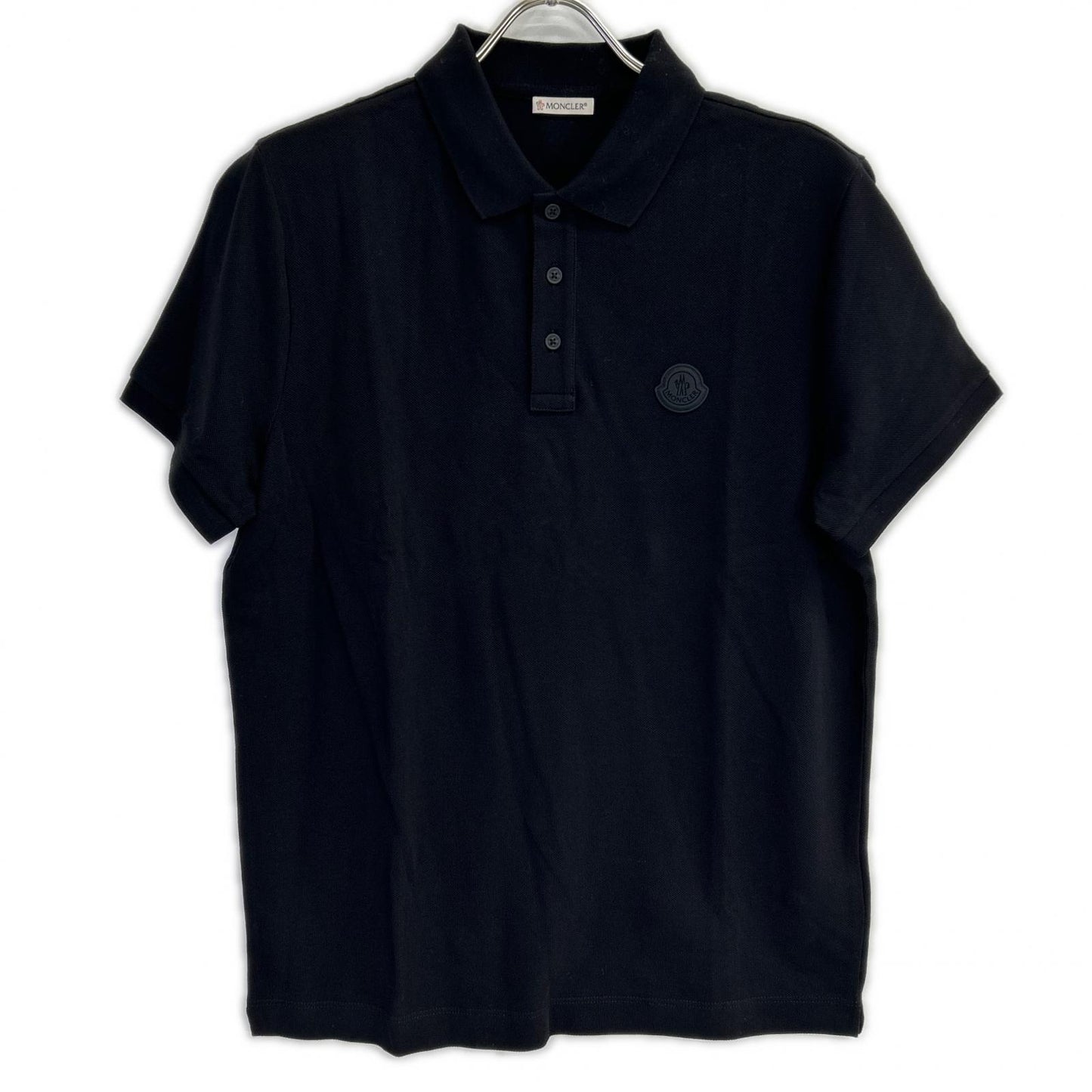 MONCLER 19 Maglia Polo Rubber Patch Short Sleeve Polo Size M