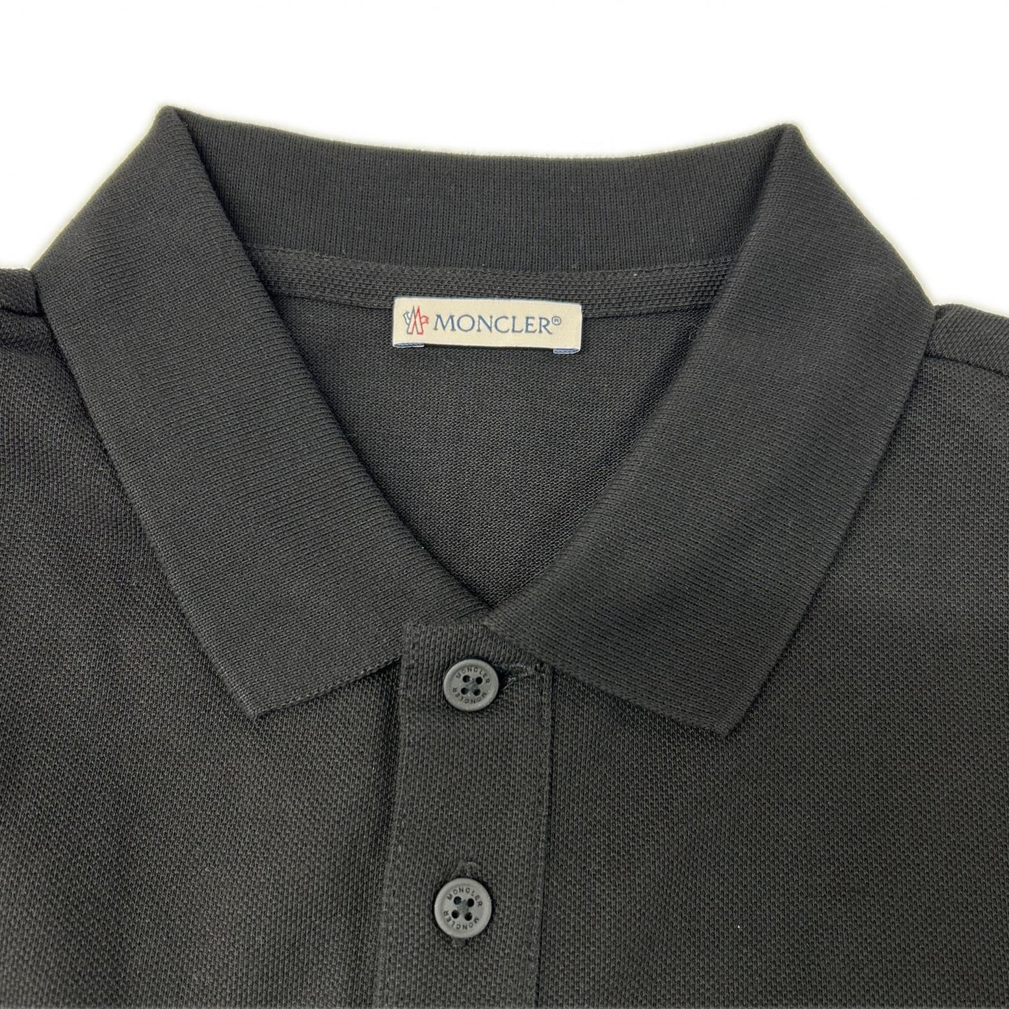 MONCLER 19 Maglia Polo Rubber Patch Short Sleeve Polo Size M