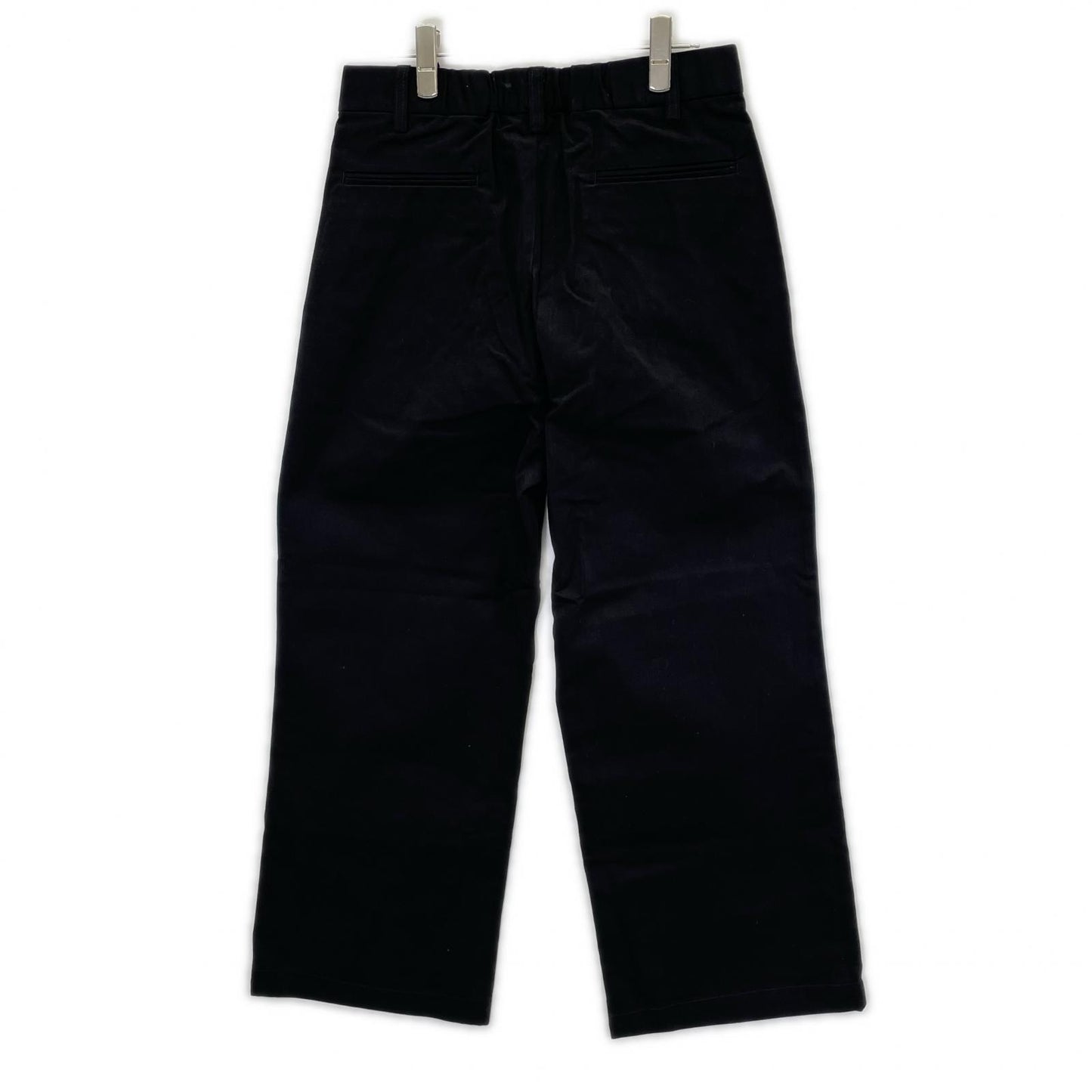 RETOUCH RT-CH01 Black 2-Tuck Wide Slacks Cotton Pants Size M