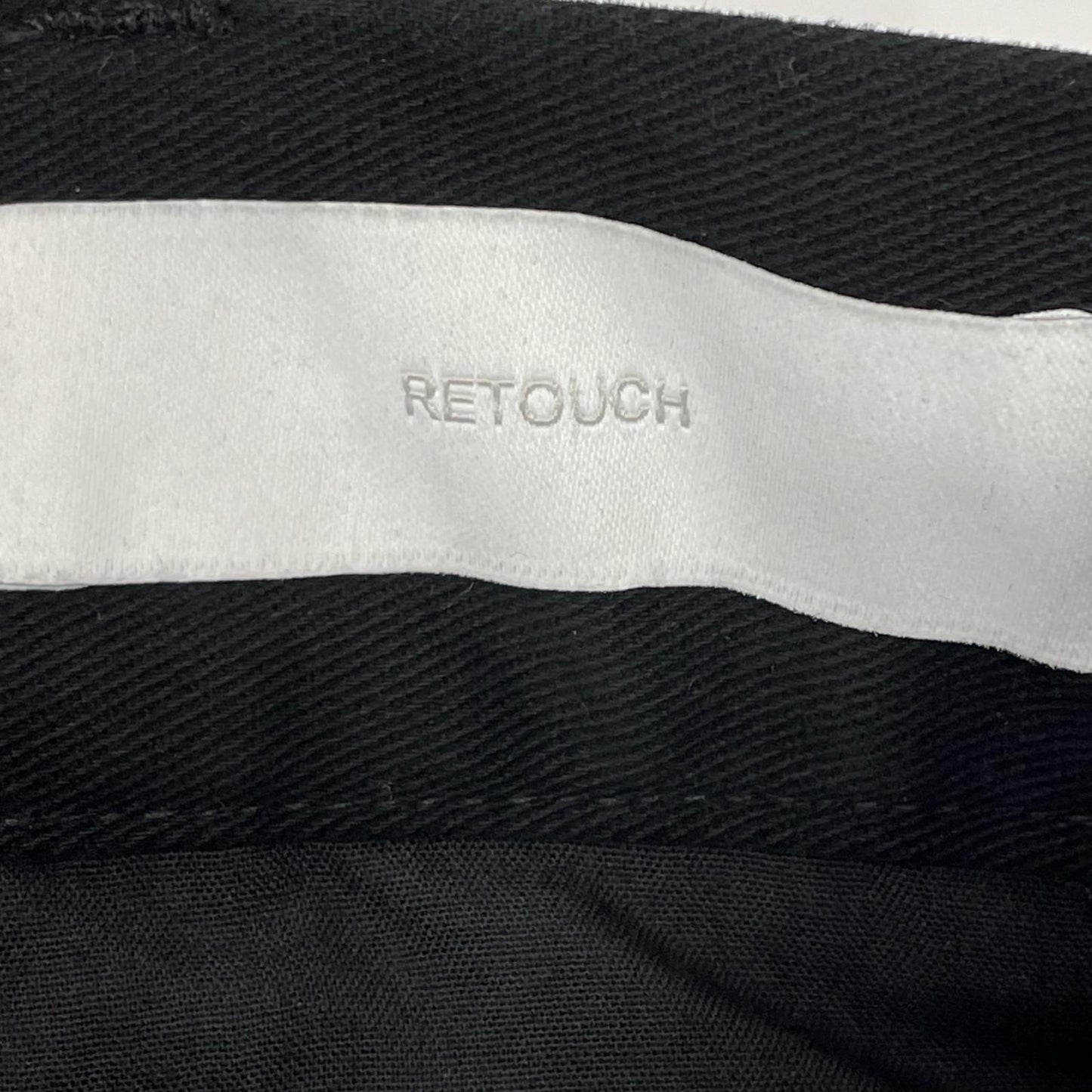 RETOUCH RT-CH01 Black 2-Tuck Wide Slacks Cotton Pants Size M