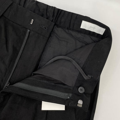 RETOUCH RT-CH01 Black 2-Tuck Wide Slacks Cotton Pants Size M
