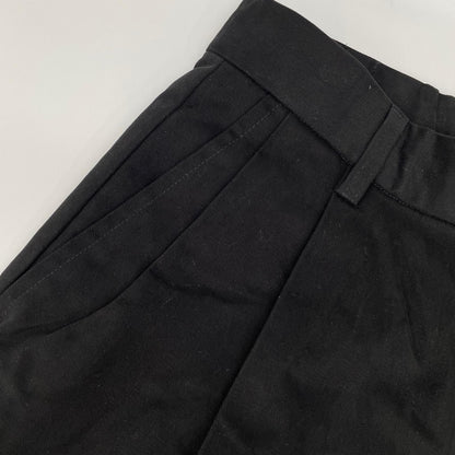 RETOUCH RT-CH01 Black 2-Tuck Wide Slacks Cotton Pants Size M