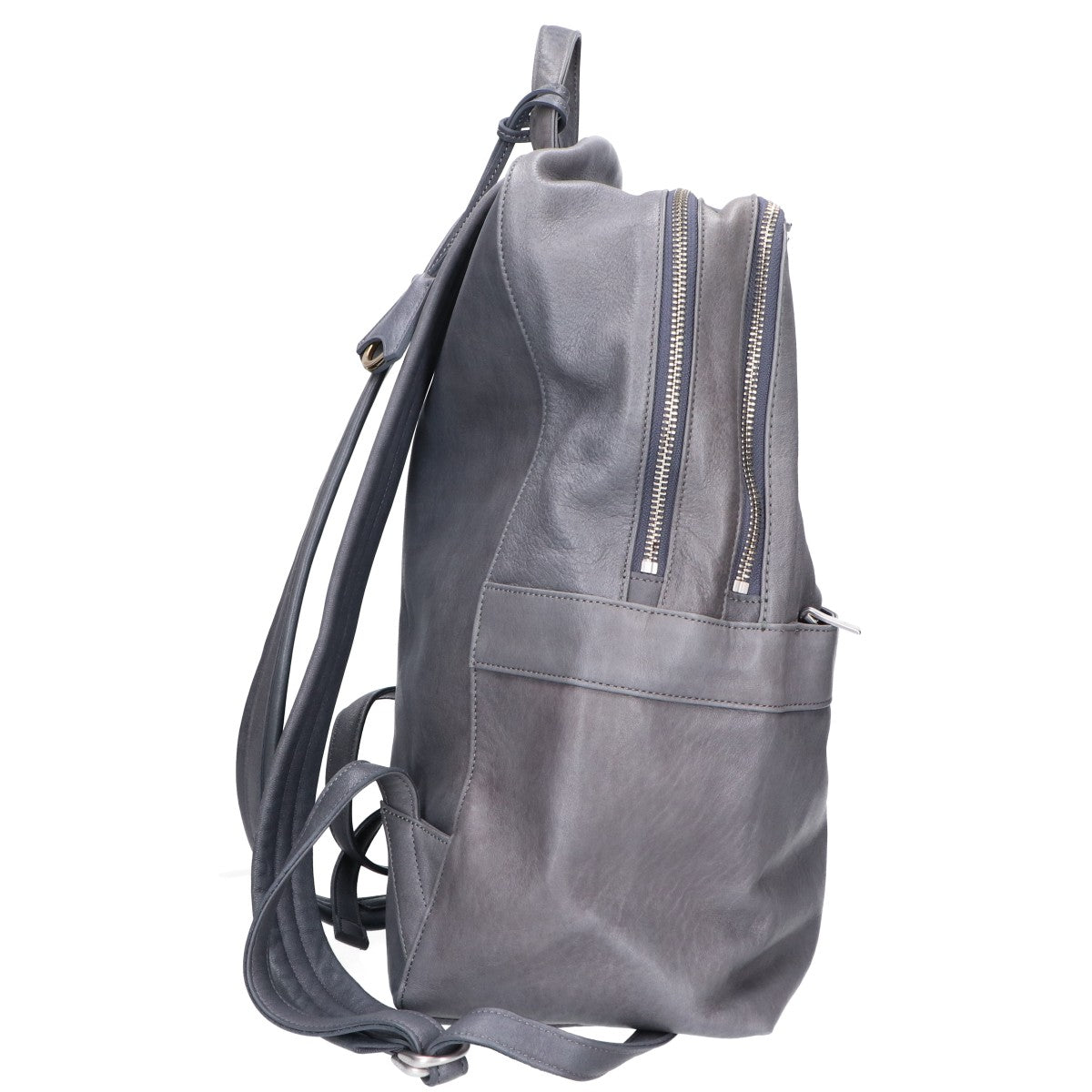 aniary Antique Leather Backpack Gray Size ONE SIZE