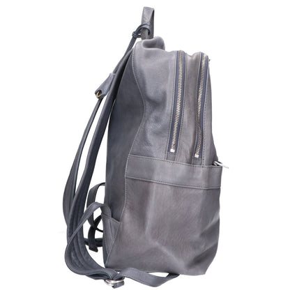 aniary Antique Leather Backpack Gray Size ONE SIZE