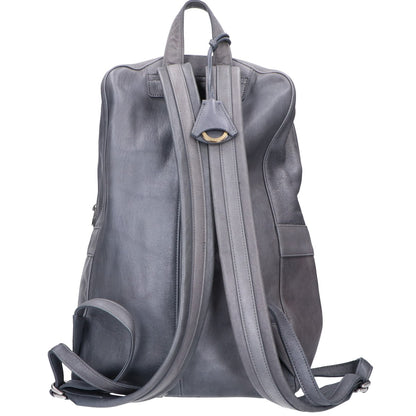 aniary Antique Leather Backpack Gray Size ONE SIZE