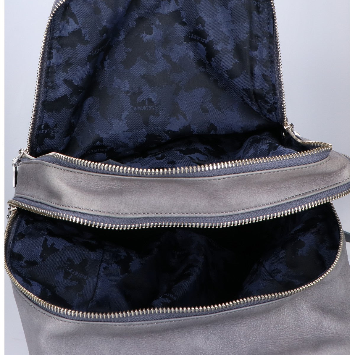 aniary Antique Leather Backpack Gray Size ONE SIZE