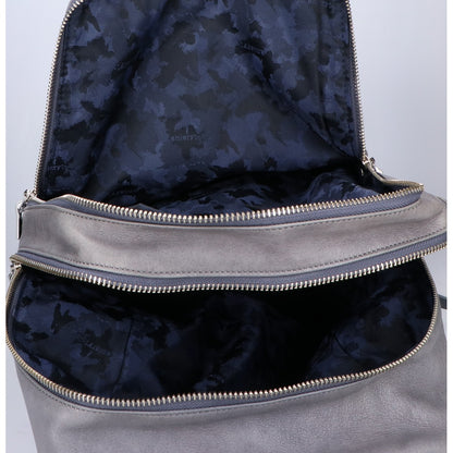 aniary Antique Leather Backpack Gray Size ONE SIZE