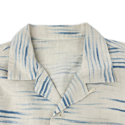 Porter Classic Old France Indigo Print Long Shirt Size 2