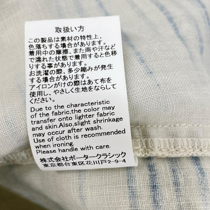 Porter Classic Old France Indigo Print Long Shirt Size 2