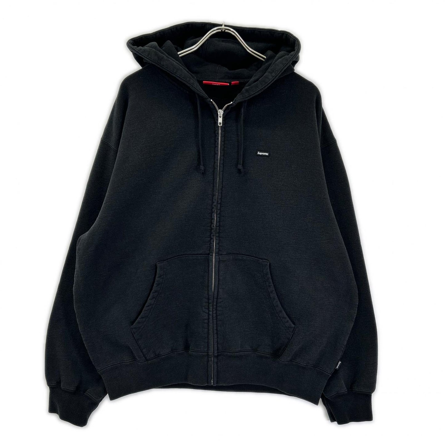 Supreme 26SS Small Box Zip Up Hooded Black Cotton Jacket Size L