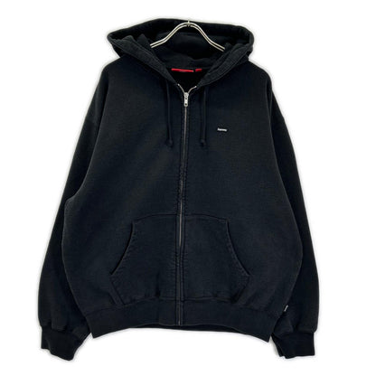 Supreme 26SS Small Box Zip Up Hooded Black Cotton Jacket Size L