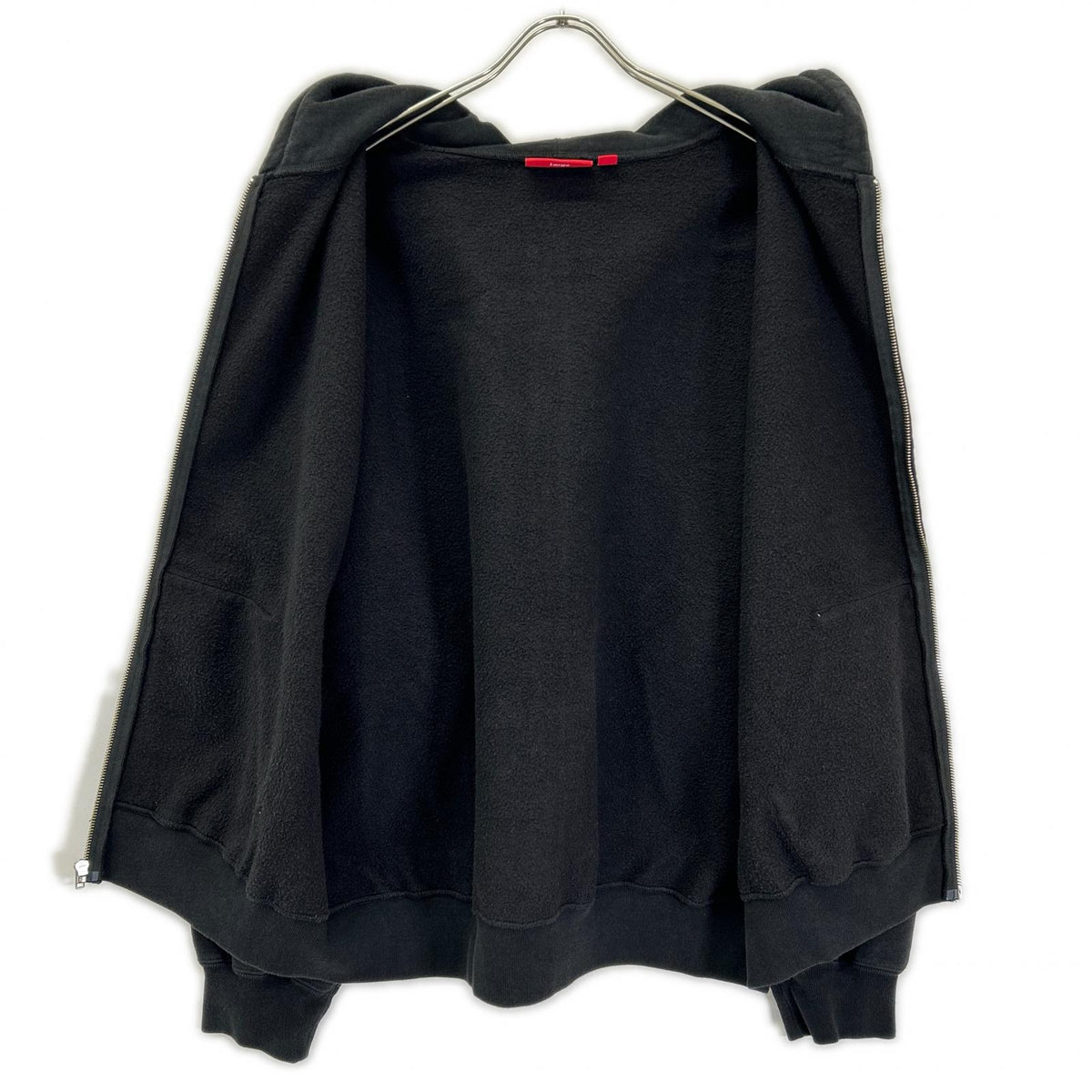 Supreme 26SS Small Box Zip Up Hooded Black Cotton Jacket Size L
