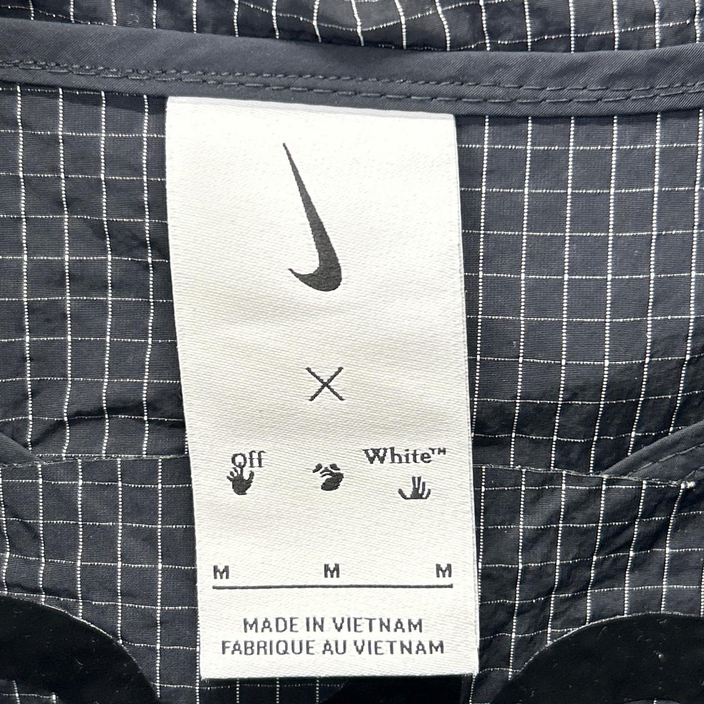 NIKE x Off-White Anorak Jacket Black Nylon Size M