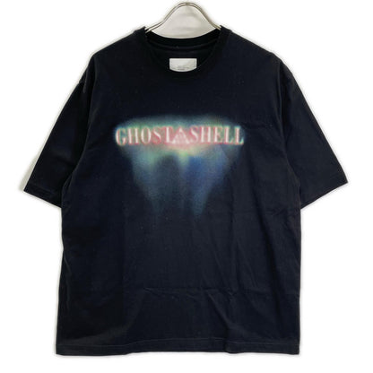 hatra Ghost in the Shell Logo Print Black Cotton T-Shirt Size 3