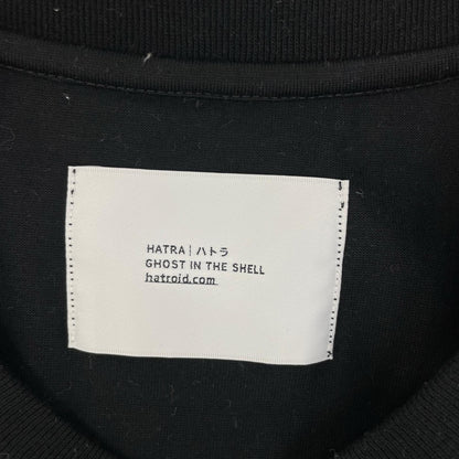 hatra Ghost in the Shell Logo Print Black Cotton T-Shirt Size 3