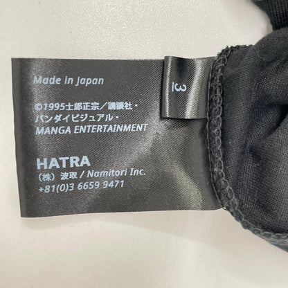 hatra Ghost in the Shell Logo Print Black Cotton T-Shirt Size 3
