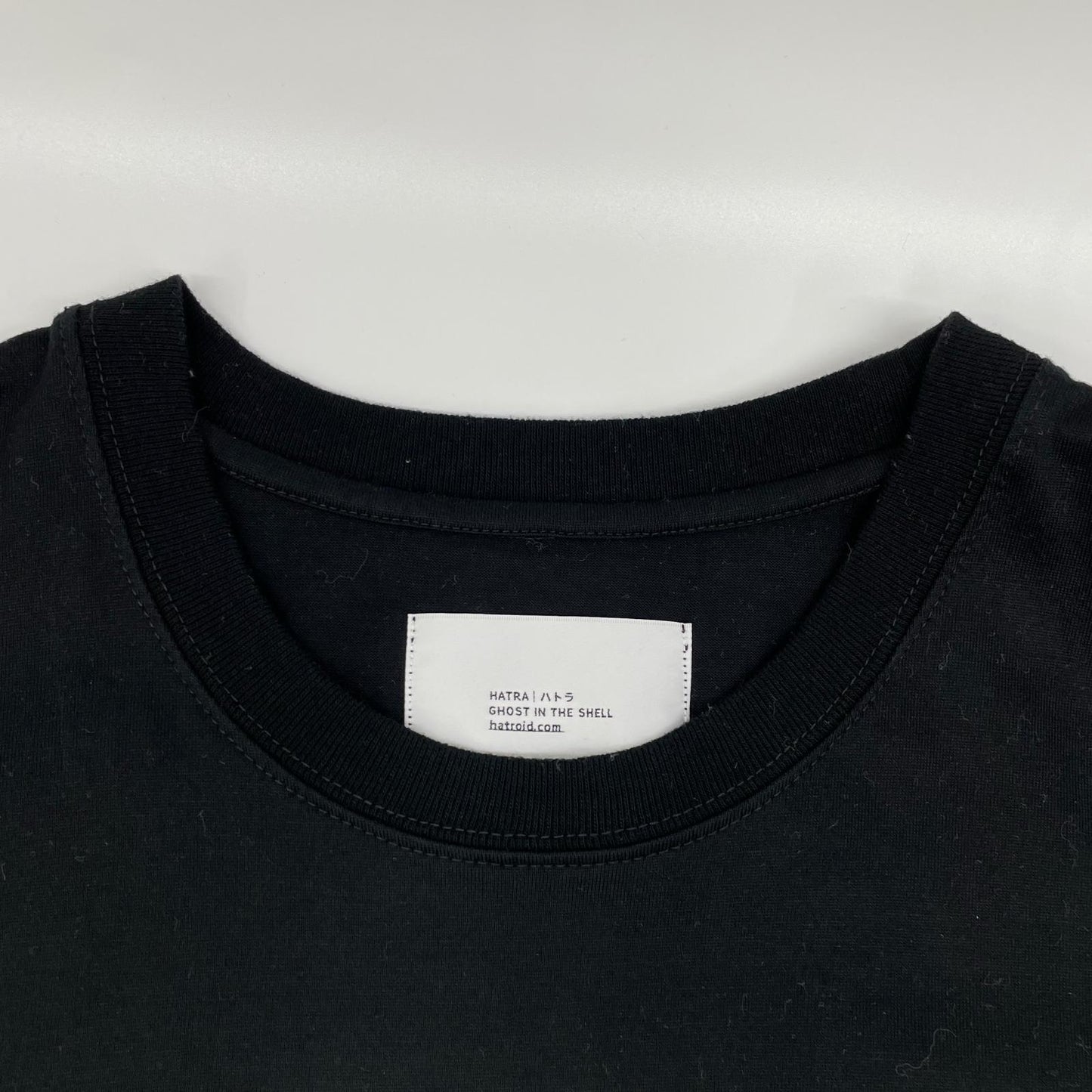 hatra Ghost in the Shell Logo Print Black Cotton T-Shirt Size 3