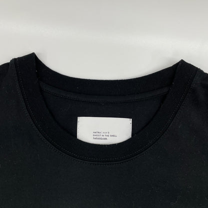 hatra Ghost in the Shell Logo Print Black Cotton T-Shirt Size 3