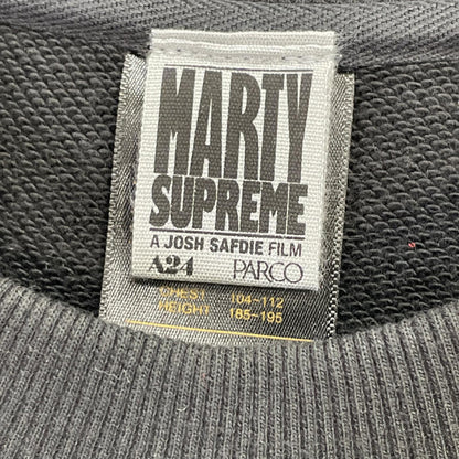 A24 x PARCO Marty Supreme Logo Black Cotton Sweatshirt Size XL