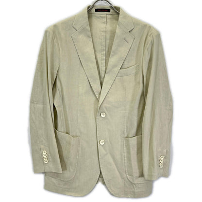 THE GIGI Angie Linen Rayon 2B Jacket Off-White Size 46