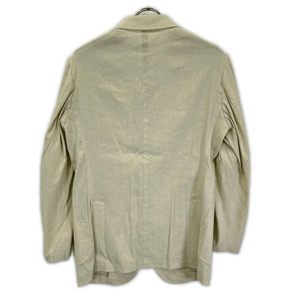 THE GIGI Angie Linen Rayon 2B Jacket Off-White Size 46