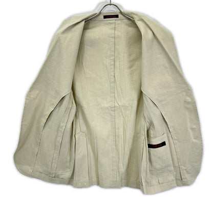 THE GIGI Angie Linen Rayon 2B Jacket Off-White Size 46