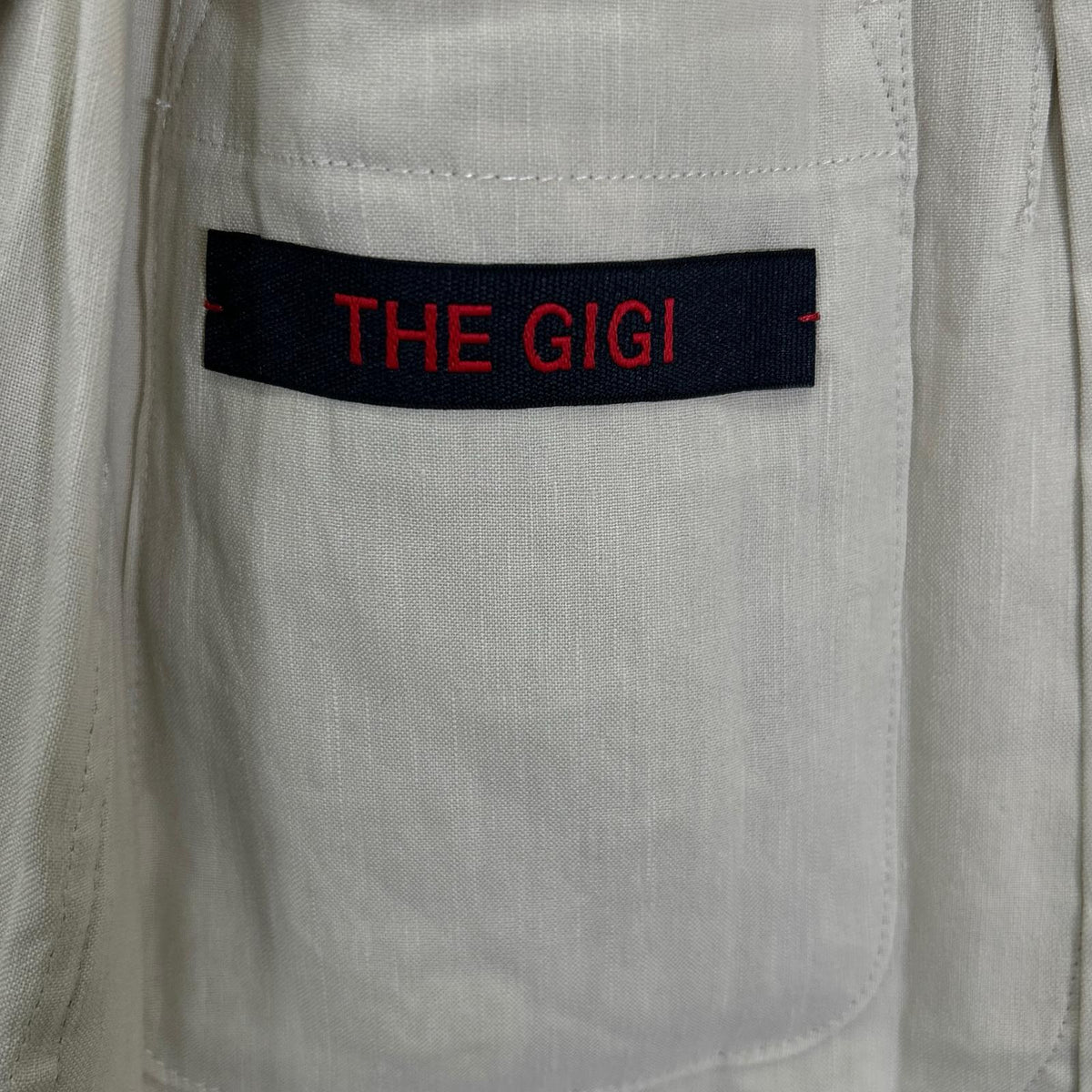THE GIGI Angie Linen Rayon 2B Jacket Off-White Size 46