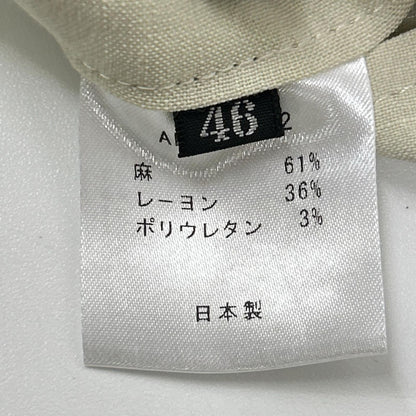 THE GIGI Angie Linen Rayon 2B Jacket Off-White Size 46