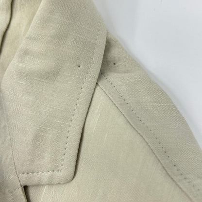 THE GIGI Angie Linen Rayon 2B Jacket Off-White Size 46