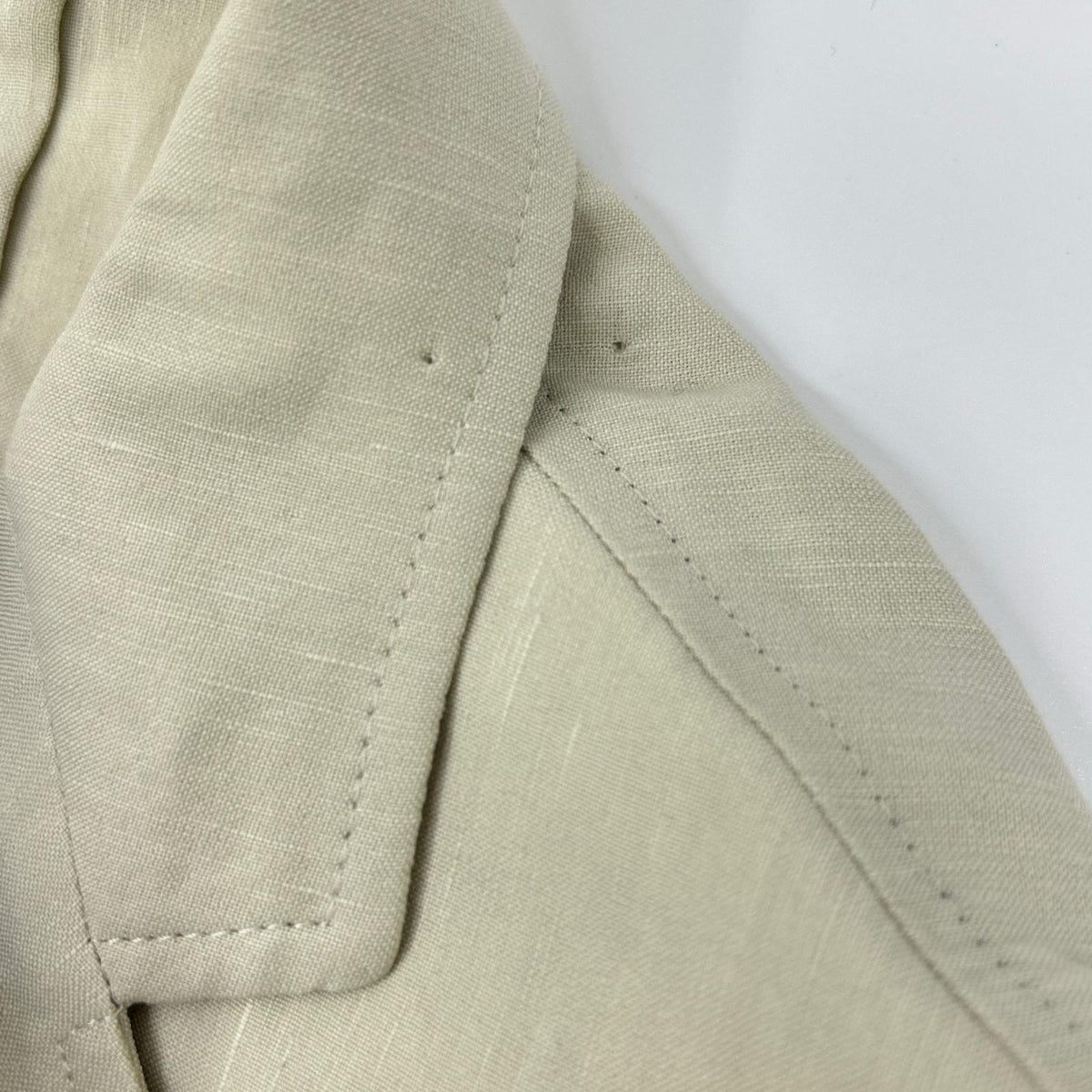 THE GIGI Angie Linen Rayon 2B Jacket Off-White Size 46