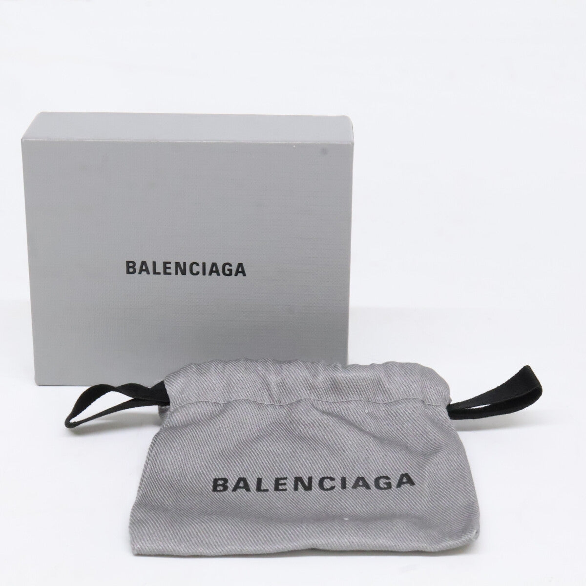 BALENCIAGA BB Icon Gourmette Link Bracelet Silver Size M
