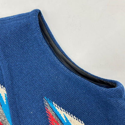 ORTEGA'S Blue Wool Chimayo Vest Size 36