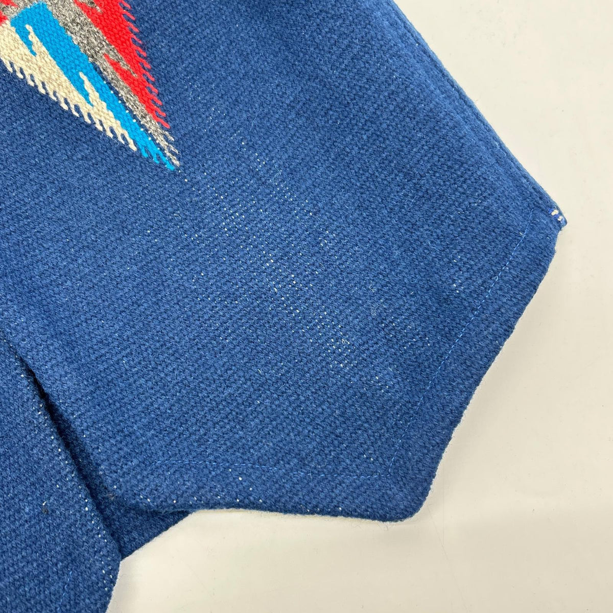 ORTEGA'S Blue Wool Chimayo Vest Size 36