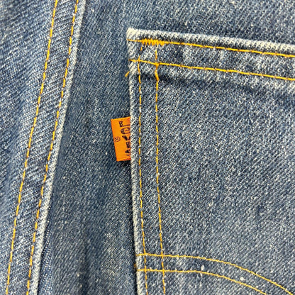 LEVI'S 646-0917 Indigo Orange Tab Denim Jeans Size W34L30