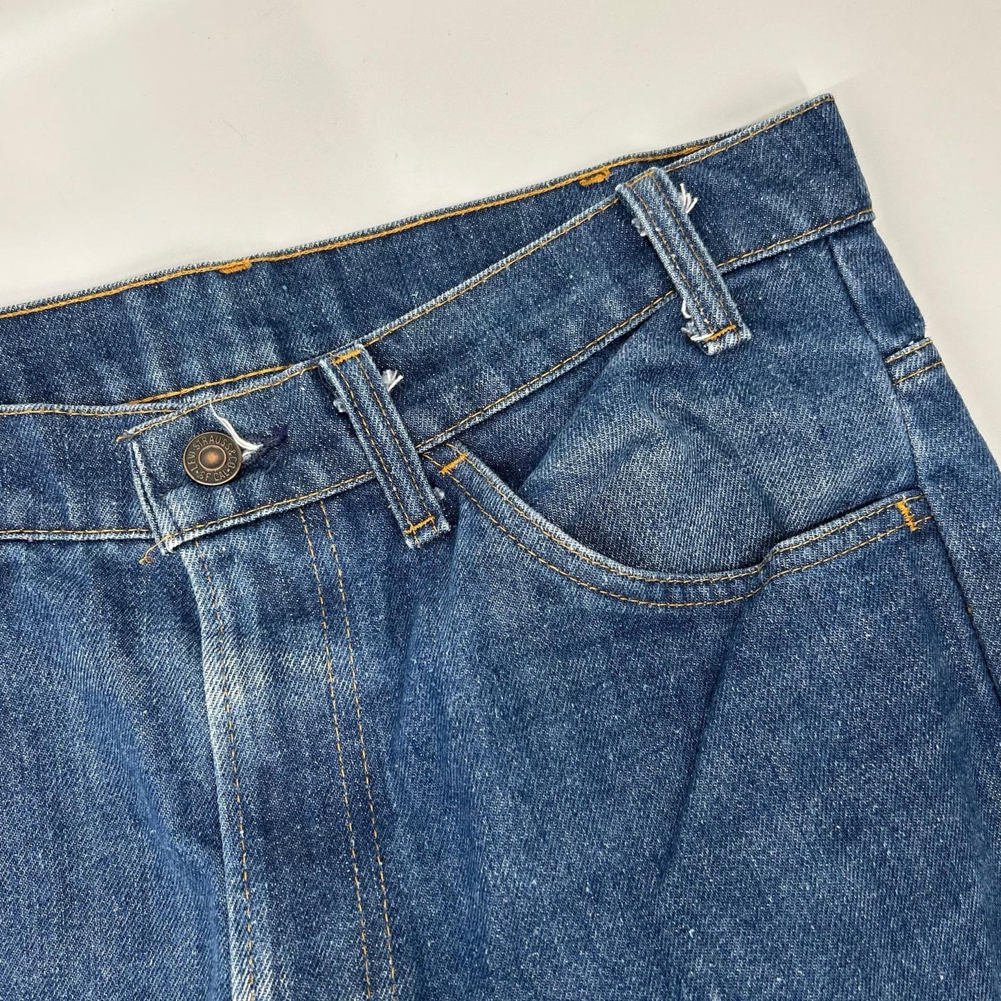 LEVI'S 646-0917 Indigo Orange Tab Denim Jeans Size W34L30