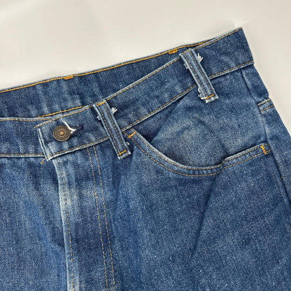 LEVI'S 646-0917 Indigo Orange Tab Denim Jeans Size W34L30