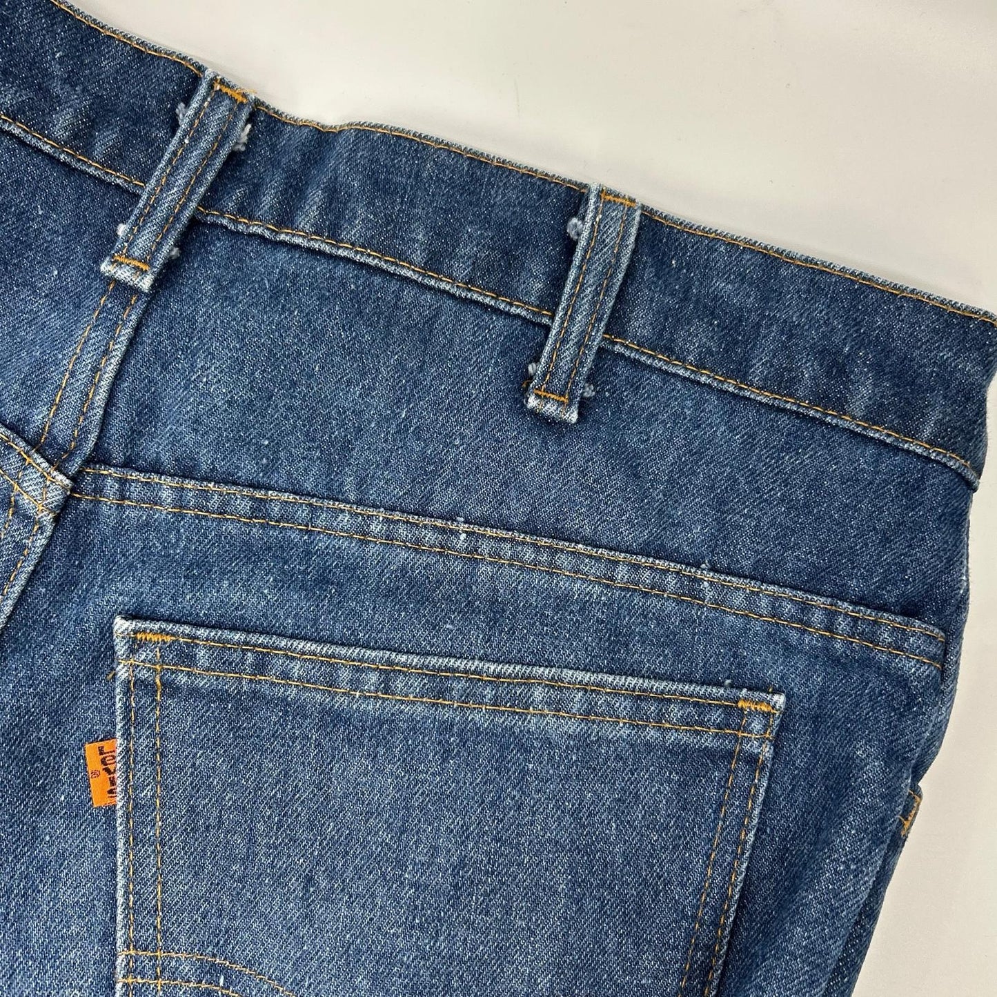 LEVI'S 646-0917 Indigo Orange Tab Denim Jeans Size W34L30