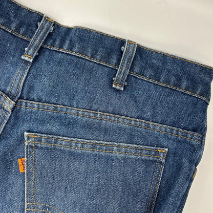 LEVI'S 646-0917 Indigo Orange Tab Denim Jeans Size W34L30